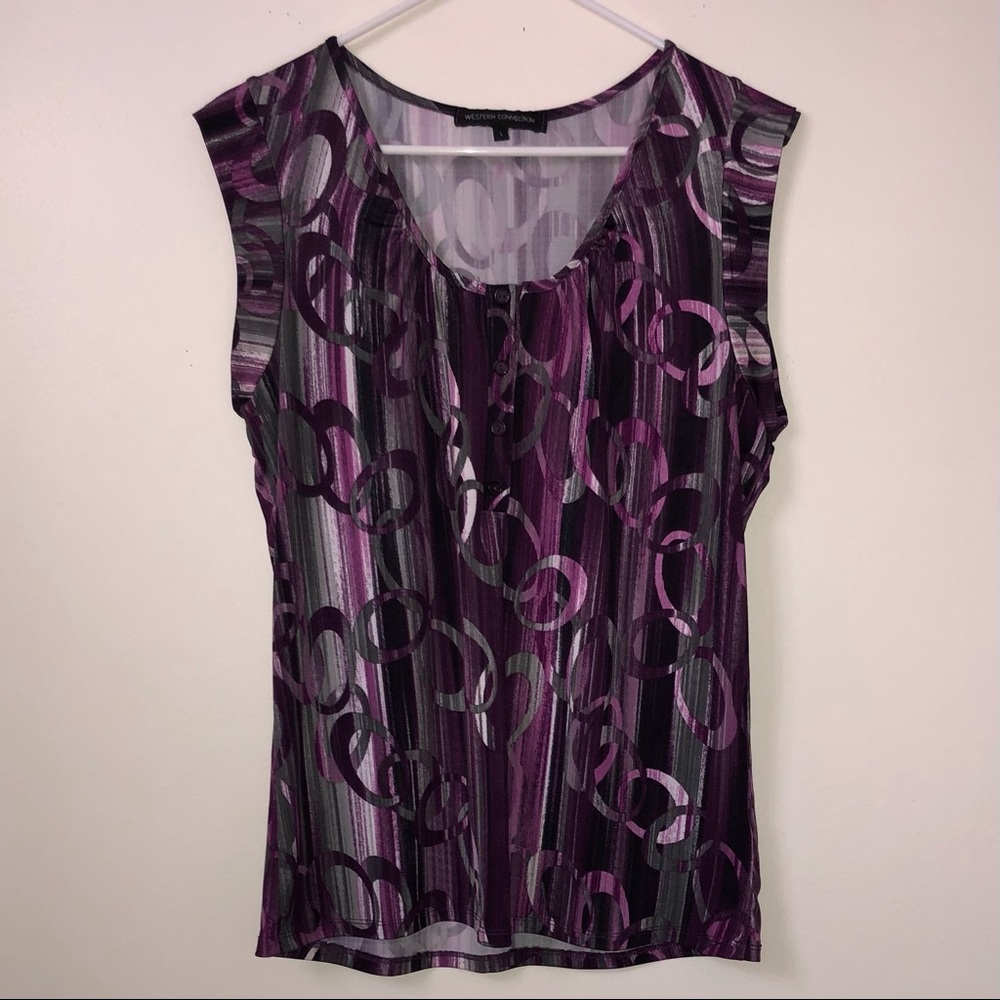 Western Connection 🟣 Abstract Circles 💚 Tank Top